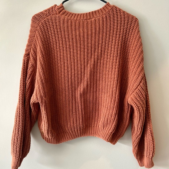 Rust Cozy Ribbed Knit Sweater - Picture 2 of 3